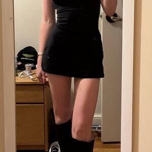 Black skirt with built in shorts